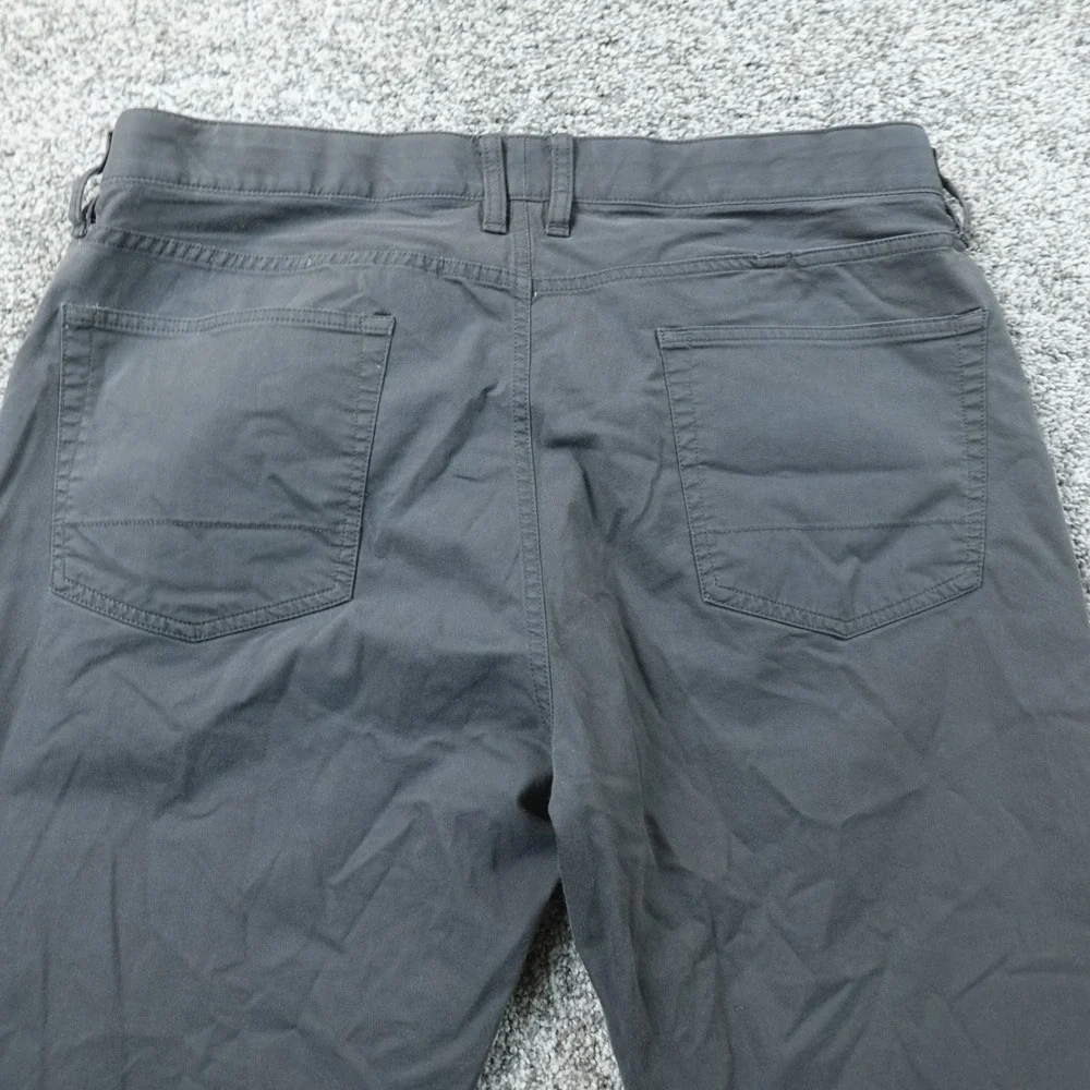 Bonobos Pants Mens 36X30 Gray Chino Trouser Flat Front Stretch Straight Preppy